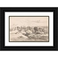 thumbnail image 1 of James Ward 24x17 Black Ornate Framed Double Matted Museum Art Print Titled: Lea Castle from Above the Woods (1814), 1 of 5