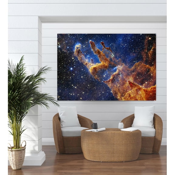 James Webb Pillars Of Creation, Wall Decor, James Webb Space Telescope, Cosmic Cliffs Wall Art, Galaxies And Stars, Poster Decor, Size 12x18 UNFFRAMED F03.1.8l1592