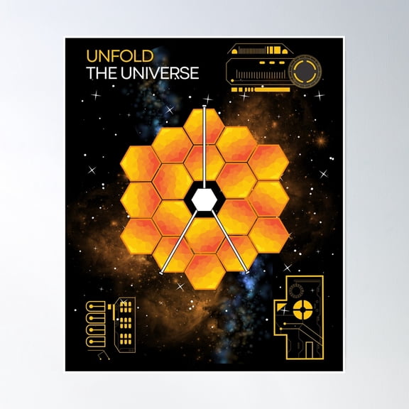James Webb Space Telescope Fan Art Poster Wall Art, Modern Wall Decor, 24x36 UNFRAMED