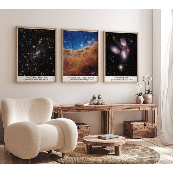 James Webb Telescope Space Photo Prints Cosmic Cliffs Nebula, Poster Only