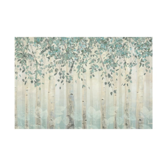 Trademark Fine Art James Wiens Dream Forest I Silver Leaves Canvas Wall Art - 12x19