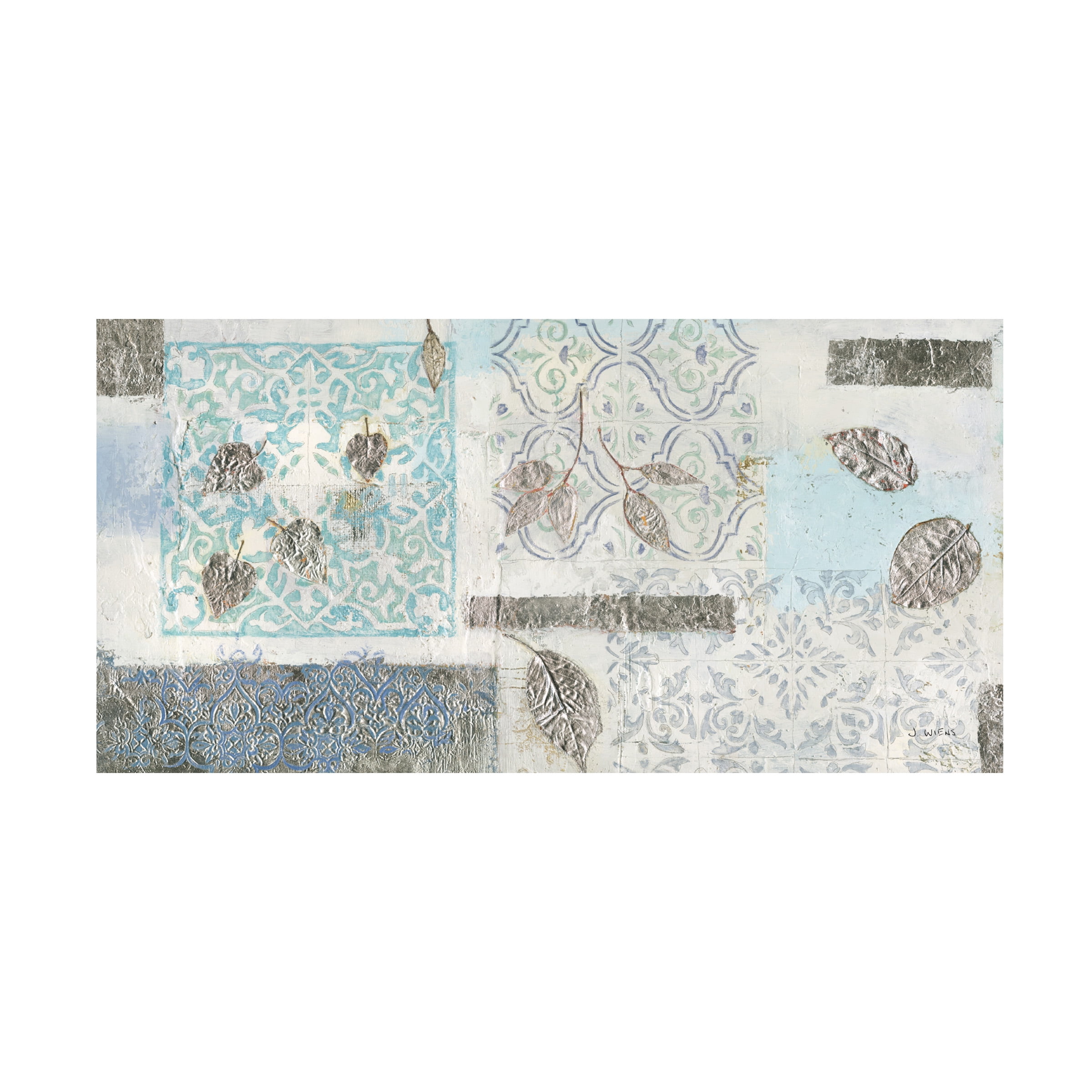 James Wiens 'Gracefully Blue V' Canvas Art