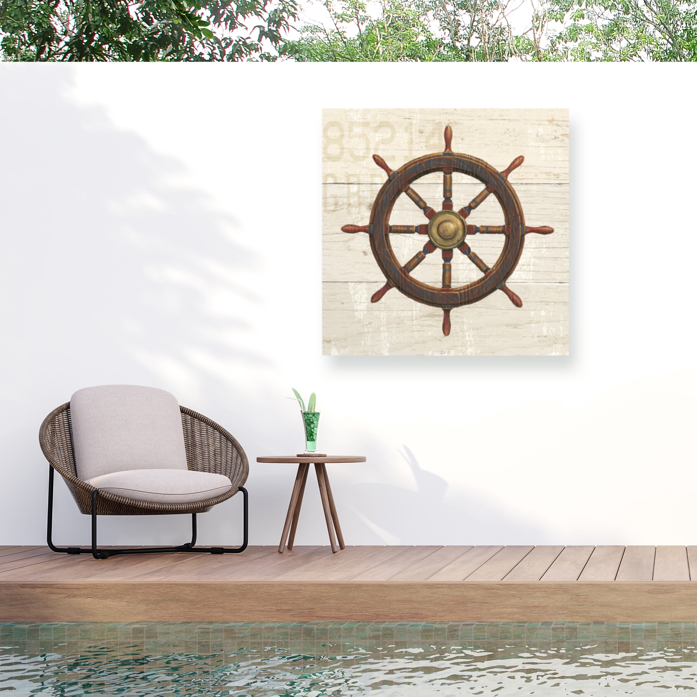 James Wiens 'Nautique V' Outdoor Canvas