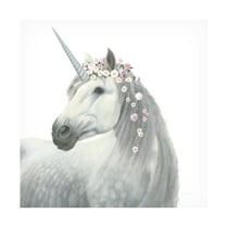 James Wiens 'Spirit Unicorn II Square' Canvas Art