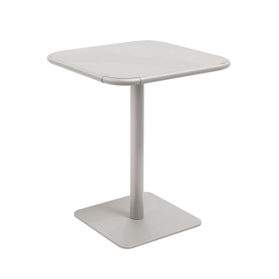 Jamesdar, Haley, Square Heavy Duty Commercial Steel Bistro Dining Table, All Steel Construction, Indoor Outdoor Restaurant & Caf Use, 300 lb Capacity, 24" D x 30"H, Cement Gray