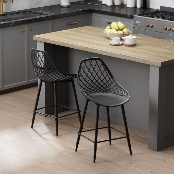 Jamesdar Kurv Counter Chair in Black (set of 2)