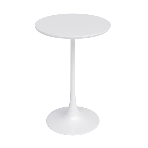 Jamesdar, Kurv Cafe Counter Table 24", UV painted MDF, Steel frame, 150 Lbs Wt Capacity, White
