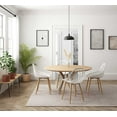 thumbnail image 1 of Jamesdar Kurv Steel Dining Chair 2 Piece Set in White & Natural, 1 of 2