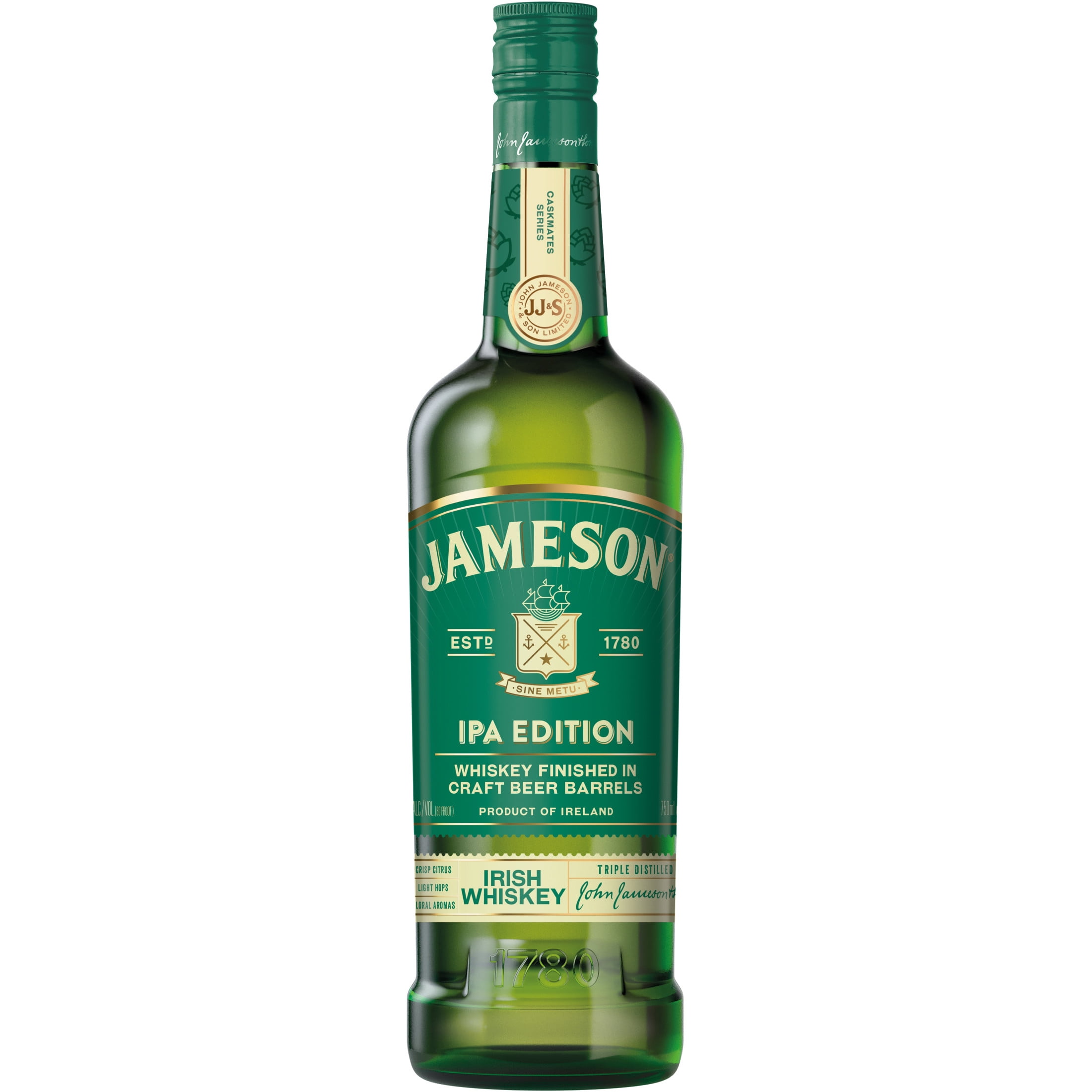 Jameson Caskmates IPA Irish Whiskey, One 750 ml Bottle, 40% ABV