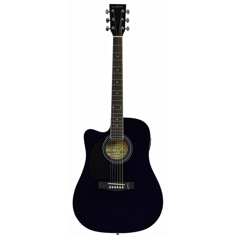 Jameson guitars thinline full size acoustic electric guitar with case and picks deals