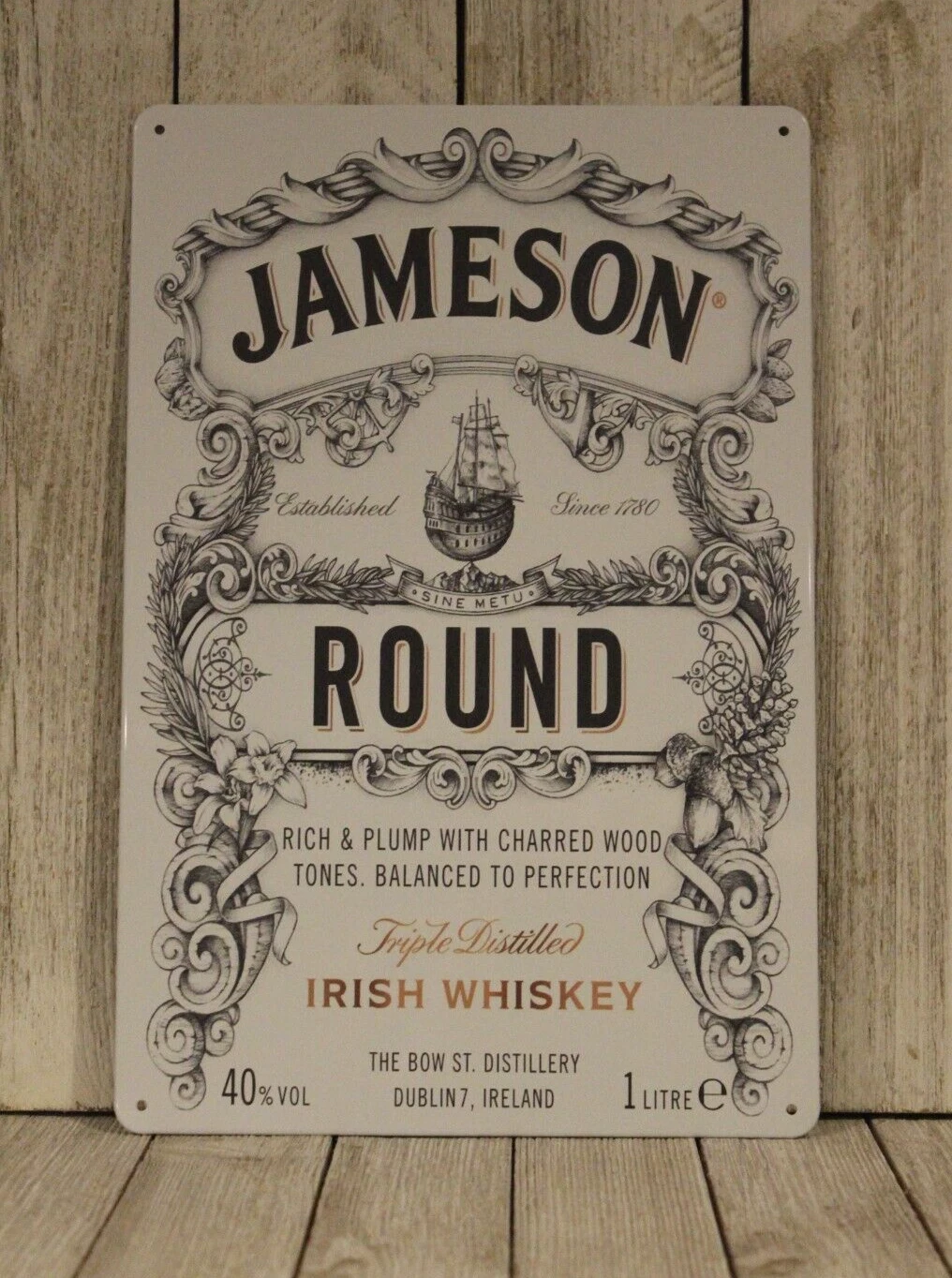 Jameson Irish Whiskey Tin Sign Metal Poster Whisky Bar Irish Pub Vintage Look Ad