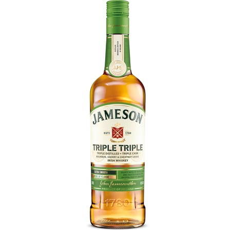 Jameson Triple Triple Irish Whiskey 750 ml Bottle, 40% ABV