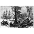 thumbnail image 1 of Jamestown Arrival 1607. Nthe Arrival Of The First English Colonists At Jamestown Virginia May 1607. Engraving 19Th, 1 of 1
