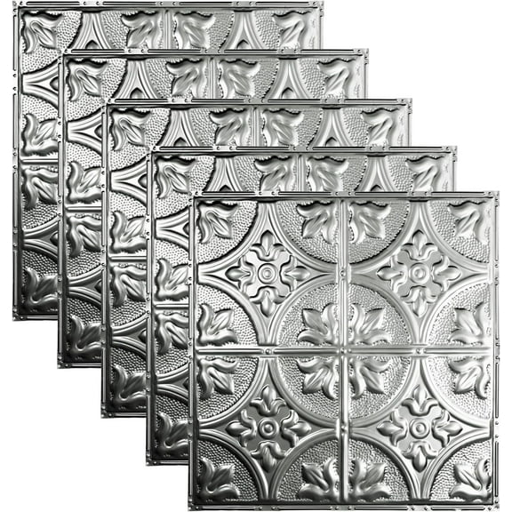 Jamestown Unfinished 2ft x 2ft Nail Up Ceiling Tiles - Perfect for DIY and Home Renovation Projects - Easy to Install (5 Pack)