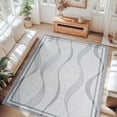 thumbnail image 1 of Jamfeel 5x8 Area Rugs for Living Room Modern Abstract Print Carpet Soft Low Pile Washable Rugs Bedroom, Home Decor, Light Gray, 1 of 7