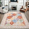 thumbnail image 1 of Jamfeel Boho Rugs for Living Room Floral Printed Area Rugs Soft Low Pile Carpet for Bedroom Kitchen Beige 6'x9', 1 of 7