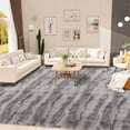 thumbnail image 1 of Jamfeel Fluffy Plush Area Rugs Soft Cozy Print Fuzzy Rugs Floor Carpet for Bedroom Living Room, 4'x6', Gray, 1 of 7
