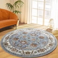 thumbnail image 1 of Jamfeel Round Rugs Vintage Print Low Pile Non-slip Circle Carpet Indoor Area Rug for Living Room Nursery, 6ft, Blue, 1 of 7