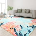 thumbnail image 1 of Jamfeel Vintage Floral Rugs for Living Room Low Pile Washable Area Rug Carpet Non Slip Bedroom Rugs 4'x6' Blue, 1 of 7