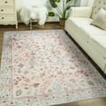 thumbnail image 1 of Jamfeel Vintage Rugs Soft Floral Area Rug Boho Carpet for Living Room Bedroom Home Decor,6'x9',Light Pink, 1 of 7