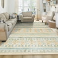 thumbnail image 1 of Jamfeel Washable Area Rugs Non-slip Printed Boho Area Rug for Living Room Soft Low Pile Carpet Home Decor 4'x6' Yellow and Green, 1 of 7