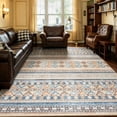 thumbnail image 1 of Jamfeel Washable Area Rugs Non-slip Printed Boho Area Rug for Living Room Soft Low Pile Carpet Home Decor 5'x8' Orange, 1 of 8
