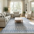 thumbnail image 1 of Jamfeel Washable Area Rugs Non-slip Printed Boho Area Rug for Living Room Soft Low Pile Carpet Home Decor 6'x9' Azure, 1 of 8
