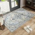thumbnail image 1 of Jamfeel Washable Entry Rug Floral Print Washable Carpet 2x3 Small Rugs Entryway Kitchen Bedroom, Beige, 1 of 5