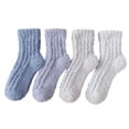 thumbnail image 1 of Jamicy 4PC Fuzzy Socks for Women - Fluffy Socks Womens, Winter Soft Warm Slipper Sock Home Sleeping Sock for Women, 1 of 2