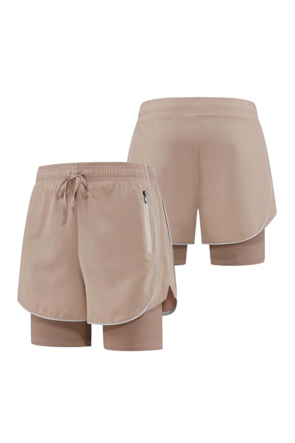 Athletic Shorts for Women High Waisted Quick Dry for Running Workout Gym Trackloose Sports Double-Layer Shorts with Pocket