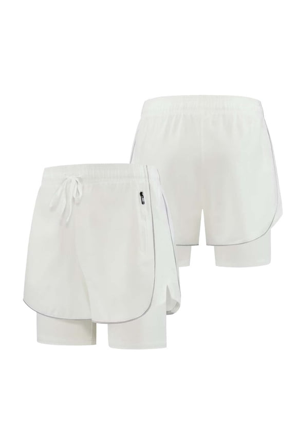 Athletic Shorts for Women High Waisted Quick Dry for Running Workout Gym Trackloose Sports Double-Layer Shorts with Pocket