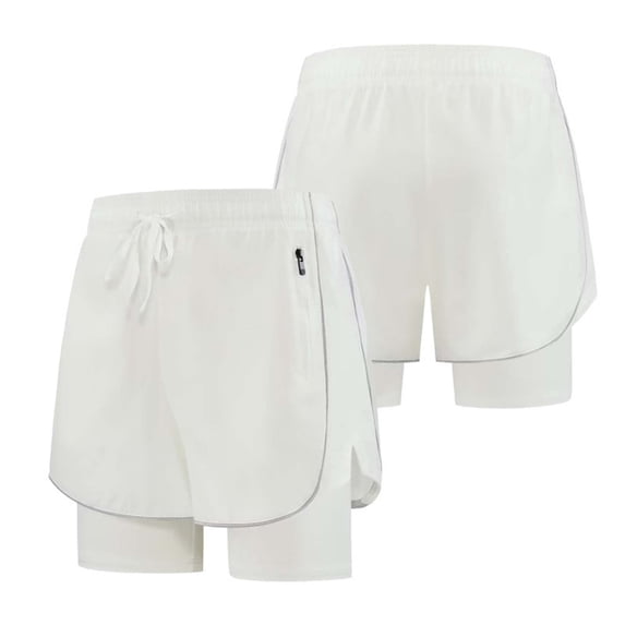 Jamicy Athletic Shorts for Women High Waisted Quick Dry for Running Workout Gym Trackloose Sports Double-Layer Shorts with Pocket