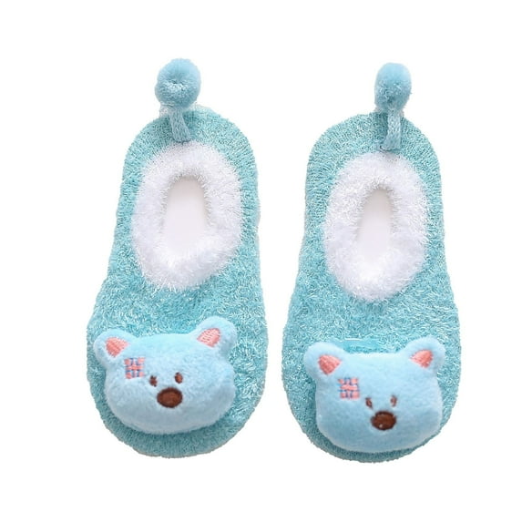 Jamicy Baby Sock Shoes Slipper Socks for Toddlers Low Cut Comfy Warm Animal Non-Skid Bedroom Slippers