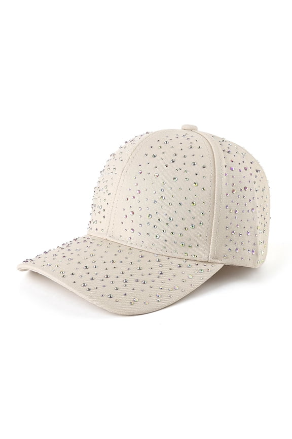 Baseball Cap Shiny Rhinestone Baseball Cap Sparkle Crystal Velcro Ponycap Adjustable Mesh Trucker Hat Outdoors Sun Cap