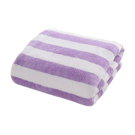 PureCasa Bath Towels 13 x 29 In Stripe Beach Towel Soft Pool Towels Hand Towels Drying Microfiber Highly Absorbent Bath Towels for Bathroom