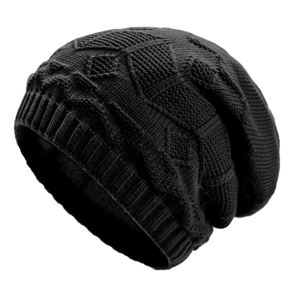 Jamicy Beanie Hat for Men and Women Elastic Winter Warm Hats Knit Slouchy Thick Skull Cap Ear Protection Cold Hat