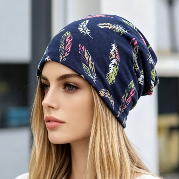 Jamicy Beanies Skull Caps for Women Men Casual Outdoor Hat Cool Running Hat Soft Night Caps for Sleeping Headwear