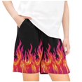 thumbnail image 1 of Lopecy-Sta Board Shorts for Kids Gift for Kids 5-14 Years Children's Summer Beach Hawaiian Print Shorts with Pockets Kids Girls Athletic Skorts for Running Cheer Dance, 1 of 4