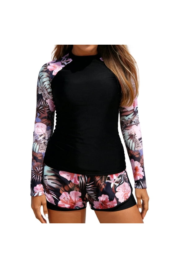 Body Glove Swimwear Women Rash Guard & Swim Shorts, Long Sleeve Swim Shirt, Quick Dry Swimsuits Upf 50+ Spf Sun & Uv Protection