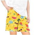 thumbnail image 1 of Lopecy-Sta Casual Shorts for Children Beach Wear 5-14 Years Children's Summer Beach Hawaiian Print Shorts with Pockets Kids Girls Athletic Skorts for Running Cheer Dance, 1 of 4