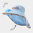 thumbnail image 1 of Jamicy Children's Sun Hat Solar/USB Charging Fan Hat Wide Brim Bucket Fisherman Hat With Neck Flap Uv Protection Cooling Fan Cap for Boys Girls, 1 of 6