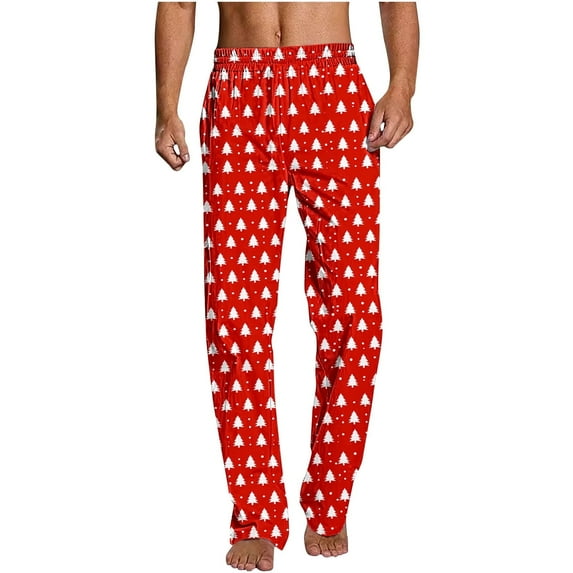 VANLOFEE Comfy Pants Men Christmas Gifts Pajama Pants for Men Christmas Prints Pajama Bottoms Mens Pjs Sleep Lounge Pants with Pockets