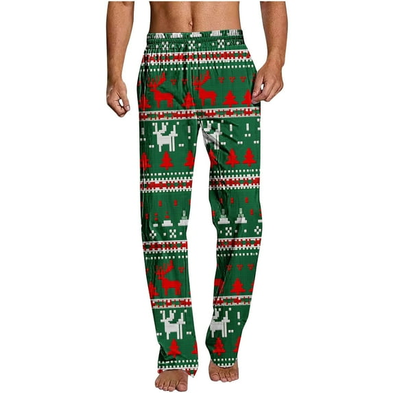 VANLOFEE Comfy Pants Men Christmas Gifts Pajama Pants for Men Christmas Prints Pajama Bottoms Mens Pjs Sleep Lounge Pants with Pockets