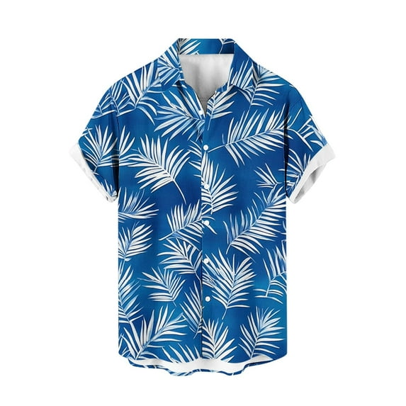 Jamicy Cooling Shirts for Men Gift for Husband Men's Hawaiian Shirts Short Sleeve Casual Floral Button Down Tropical Shirt Summer Holiday Beach Aloha Hawaii Shirt
