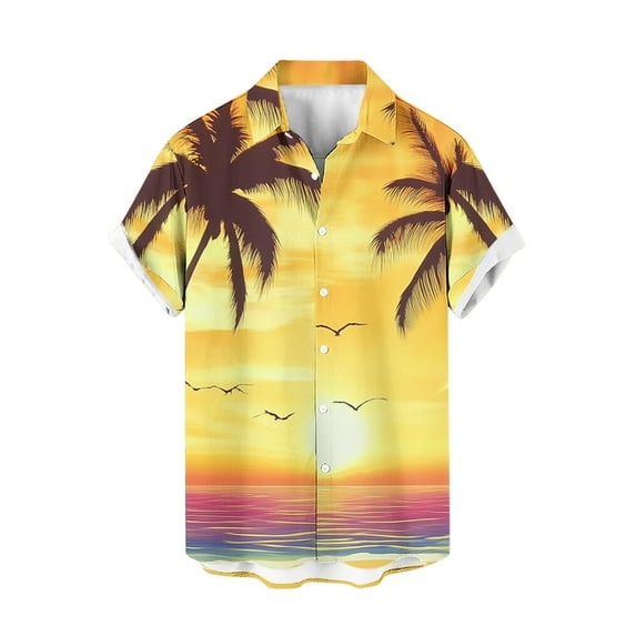 Jamicy Cooling Shirts for Men Gift for Men Hawaiian Shirts for Men Loose Short Sleeve Mens Beach Shirts Resort Casual Shirts
