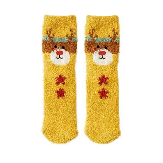 Jamicy Cozy Socks for Women Christmas Presents Christmas Holiday Fuzzy Socks Winter Warm Animal Slipper Socks for Womens Holiday Xmas