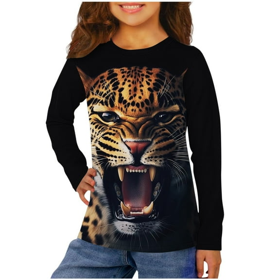 Jamicy Crew Neck Sweatshirts for Kids Boys' Soft T-Shirt Long Sleeve Shirts Casual Crewneck Top Pullover Tees Top Fall Clothes