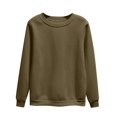 thumbnail image 1 of Jamicy Crewneck Sweatshirts for Women Gift for Women Fashion Long Sleeve Crewneck Fleece Sweatshirts Lightweight Solid Color Casual Pullover, 1 of 5