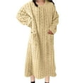 thumbnail image 1 of Jamicy Cute Nightgowns for Women Warm Winter Nightgowns for Women Loose Long Sleeve Comfy Fuzzy Soft Sleepwear Pajama Dress with Pockets, 1 of 5