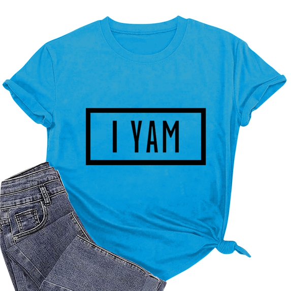 Jamicy Fashion Blouse Summer for Women Valentine's Day Gifts Women's Funny Letter Printed Love Graphic Grandma Gift Top T-Shirt Casual Short Sleeve Shirt Top